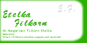 etelka filkorn business card